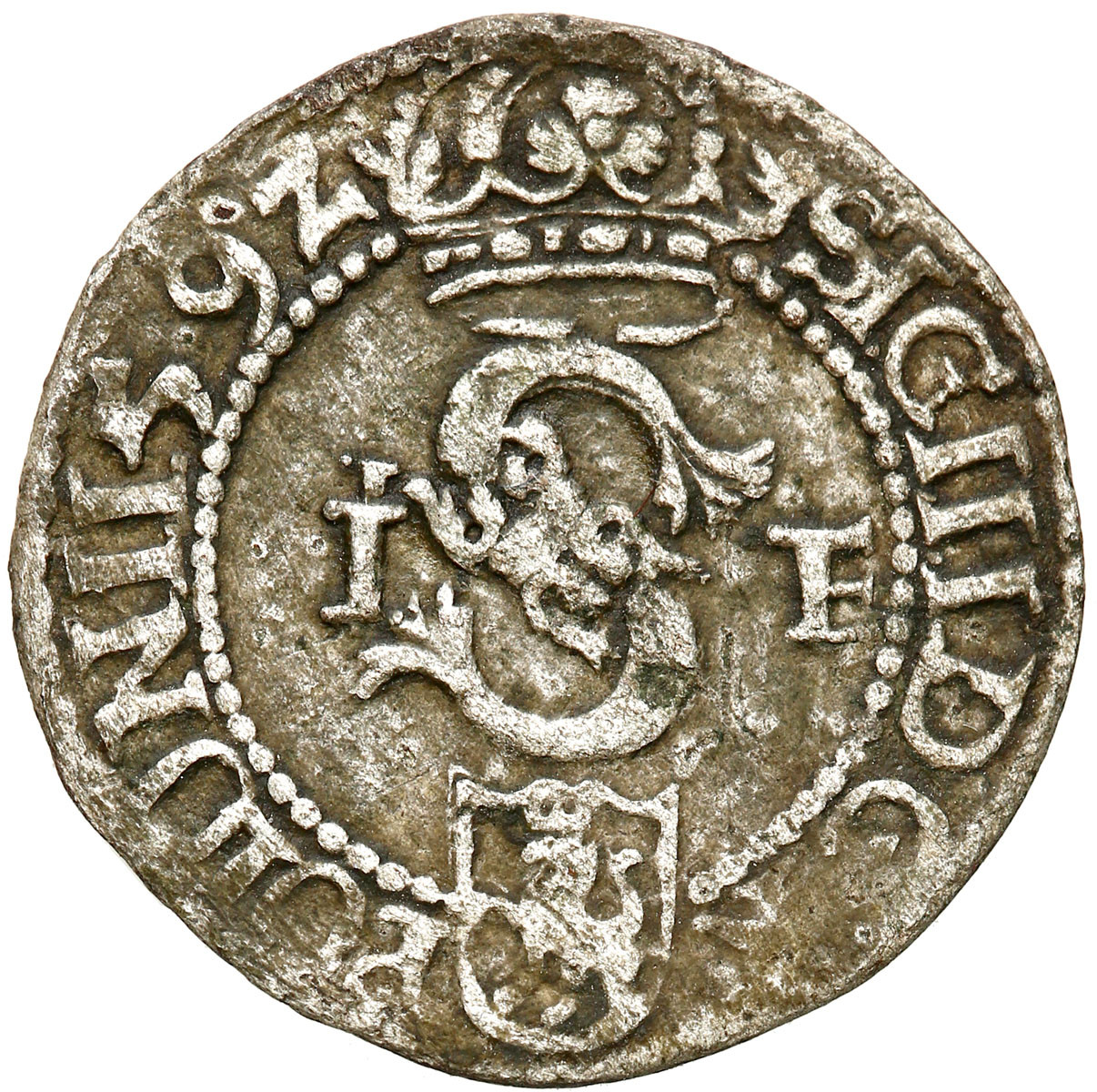 Zygmunt III Waza. Szeląg 1592 IF, Olkusz